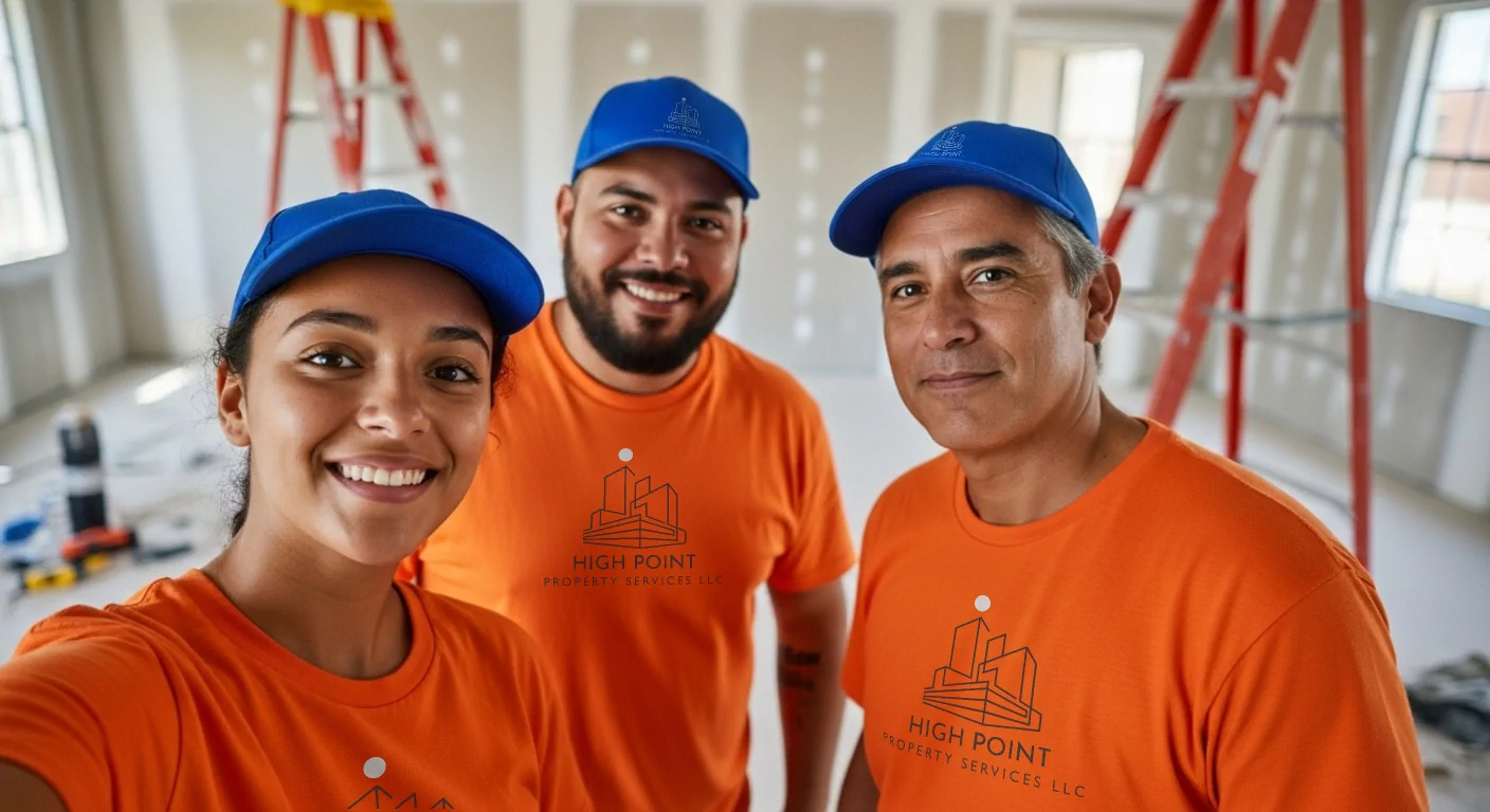Equipo de High Point Property Services en un proyecto de remodelación en Puerto Rico